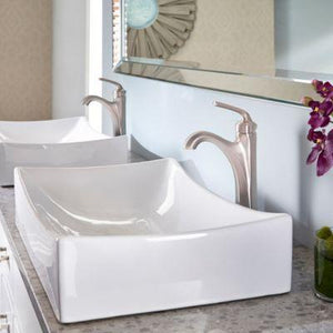 Pfister Brushed Nickel Arterra Vessel Lavatory Faucet LG40-DE0K