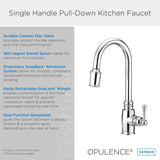 Gerber D454057BS Satin Black Opulence Single Handle Pull-down Kitchen Faucet