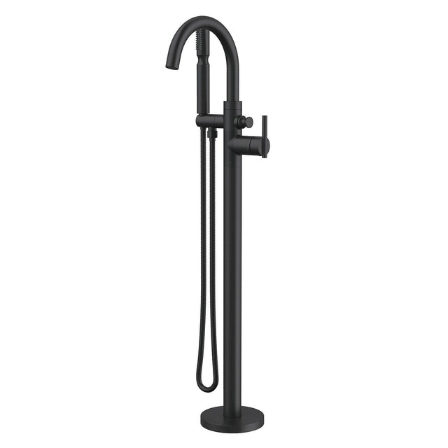 Gerber D300558BST Satin Black Contemporary Floor Mount Tub Filler Trim Kit With HANDS...
