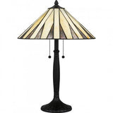 Quoizel TF5617MBK Tiffany Table lamp tiffany 2 lights matte black Table Lamp