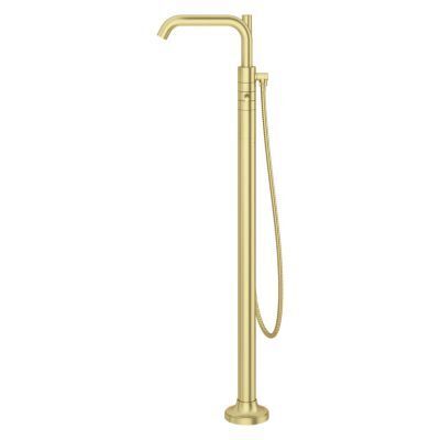 Pfister Brushed Gold 2-handle Tub Filler With Hand Shower LG6-1TNTBG