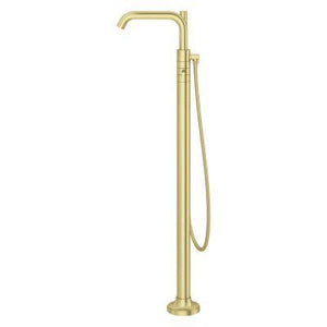 Pfister Brushed Gold 2-handle Tub Filler With Hand Shower LG6-1TNTBG