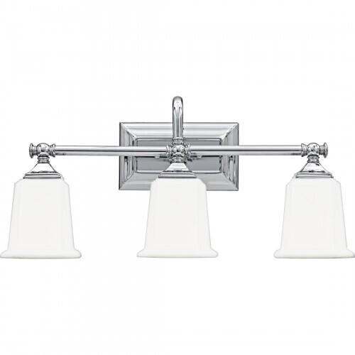 Quoizel NL8603C Nicholas Bath wall fixt plsh chrm 3lts Bath Light