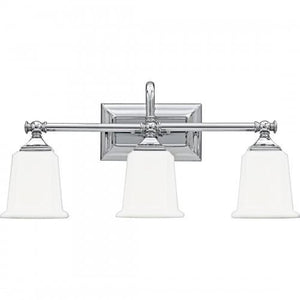 Quoizel NL8603C Nicholas Bath wall fixt plsh chrm 3lts Bath Light