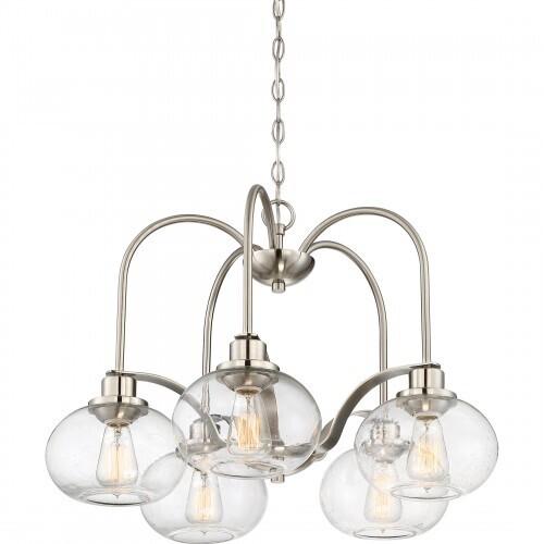 Quoizel TRG5105BN Trilogy Chandelier 5 light brsh nikl Chandelier