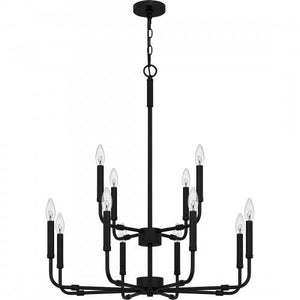 Quoizel ABR5128MBK Abner Chandelier 12 lights matte black Chandelier