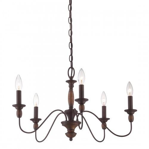 Quoizel HK5005TC Holbrook Chandelier tuscan brown 5lts Chandelier