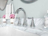 Saxton 2-Handle 8" Widespread Bathroom Faucet in Polished Chrome