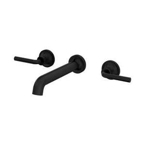 Pfister Matte Black 2-handle Wall Mount Bathroom Faucet LG49-TNT2B