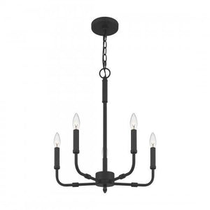 Quoizel ABR5018MBK Abner Chandelier  5 light matte black Chandelier