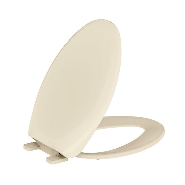 Gerber G009921325 Bone Adjustable Slow Close Elongated Toilet Seat With Cover