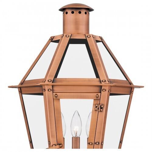 Quoizel BURD9015AC Burdett Outdoor post 3 lights aged copper Outdoor