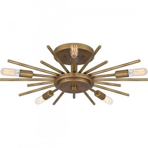 Quoizel QSF6158WS Quoizel Semi-Flush Mount Semi flush 5 lights weathered brass Semi-Flush Mount