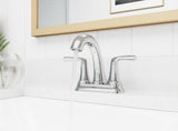 McAllen 2-Handle 4" Centerset Bathroom Faucet in Matte Black