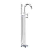 Gerber D300558BNT Brushed Nickel Contemporary Floor Mount Tub Filler Trim Kit With HA...