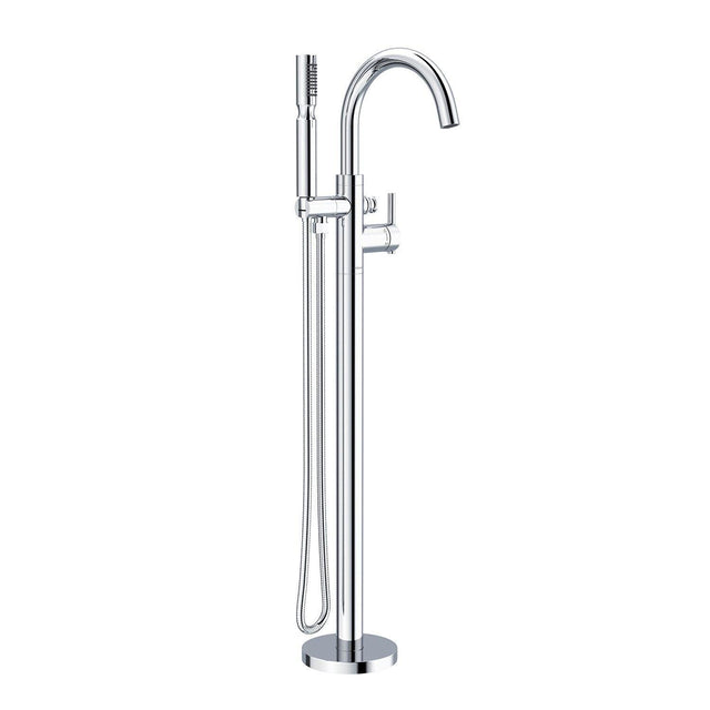 Gerber D300558BST Satin Black Contemporary Floor Mount Tub Filler Trim Kit With HANDS...
