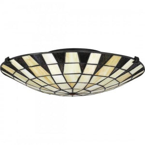Quoizel TF5618MBK Tiffany Flush mount tiffany 2 lights matte black Flush Mount