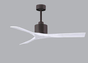 Matthews Fan NK-TB-MWH-52 Nan 6-speed ceiling fan in Textured Bronze finish with 52” solid matte white wood blades