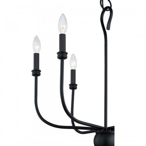 Quoizel BLA5022MBK Blanche Chandelier 6 lights matte black Chandelier