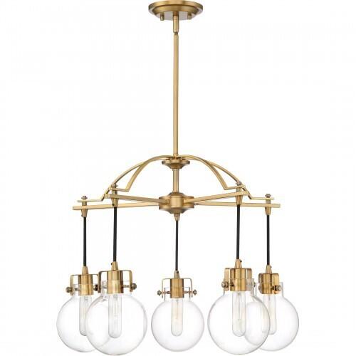 Quoizel SDL5005WS Sidwell 5 light chandelier weathered brass Chandelier