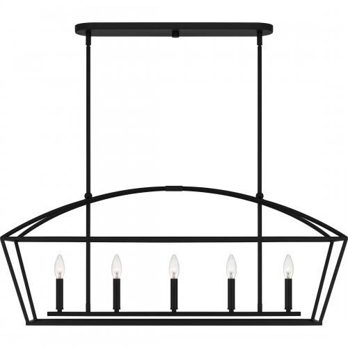 Quoizel COB540MBK Concho Bay Island 5 lights matte black Island Light