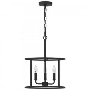 Quoizel ABR2814MBK Abner Pendant 3  light matte black Pendant