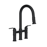 Gerber D434437BB Kinzie Two Handle Pull-down Bridge Faucet - Brushed Bronze
