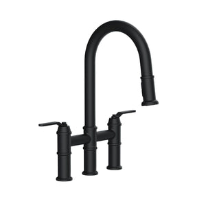 Gerber D434437BB Kinzie Two Handle Pull-down Bridge Faucet - Brushed Bronze