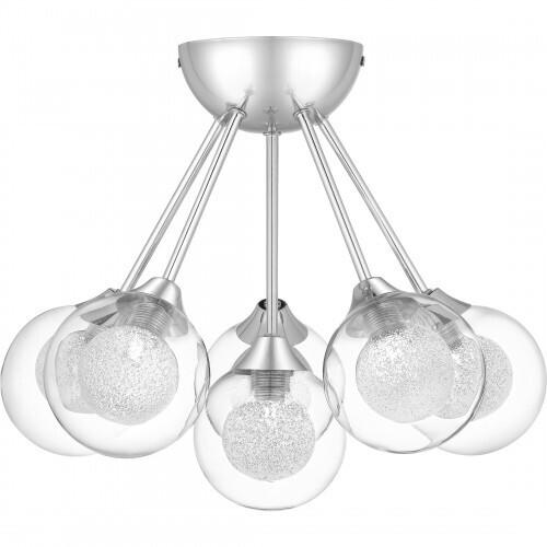 Quoizel PCSB1716C Spellbound Semi-flush 6 light polished chrome Semi-Flush Mount