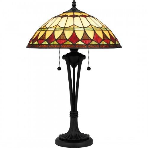 Quoizel TF16143MBK Tiffany Table lamp tiffany 2 lights matte black Table Lamp