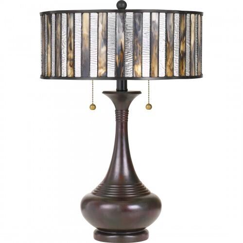 Quoizel TF3334TVA Roland Table lamp tiffany 15"d Table Lamp