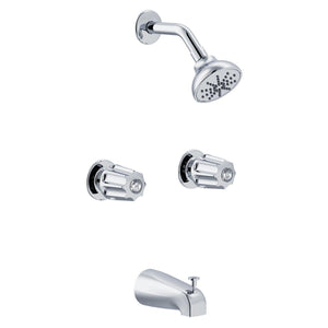 Gerber G0748720 Chrome Classics Two Metal Fluted Handle Threaded Escutcheon ...