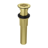 Grid Strainer with Overflow in Brushed Gold