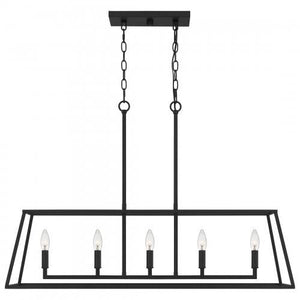 Quoizel PRC536MBK Prescott Island 5 lights matte black Island Light