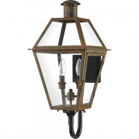 Quoizel RO8311IZ Rue De Royal Outdoor wall 2 light industrial bronze Outdoor Lantern