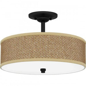 Quoizel ZE1717K Zen Semi flush myst blck 3lt Semi-Flush Mount