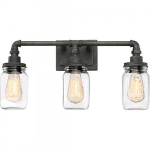 Quoizel SQR8603RK Squire Bath fixture 3 light rustic black Bath Light