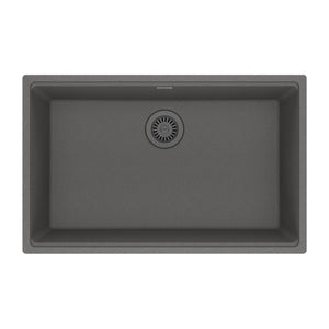 FRANKE MAG11028-SHG Maris Undermount 33-in x 22-in Granite Single Bowl Kitchen Sink in Stone Grey In Stone Grey