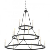 Quoizel DOR5015MB Doran 12 light chandelier mottled black Chandelier