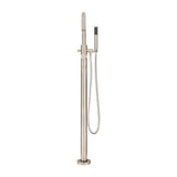 Modern Freestanding Roman Tub Trim Kit w/Handshower in Brushed Nickel