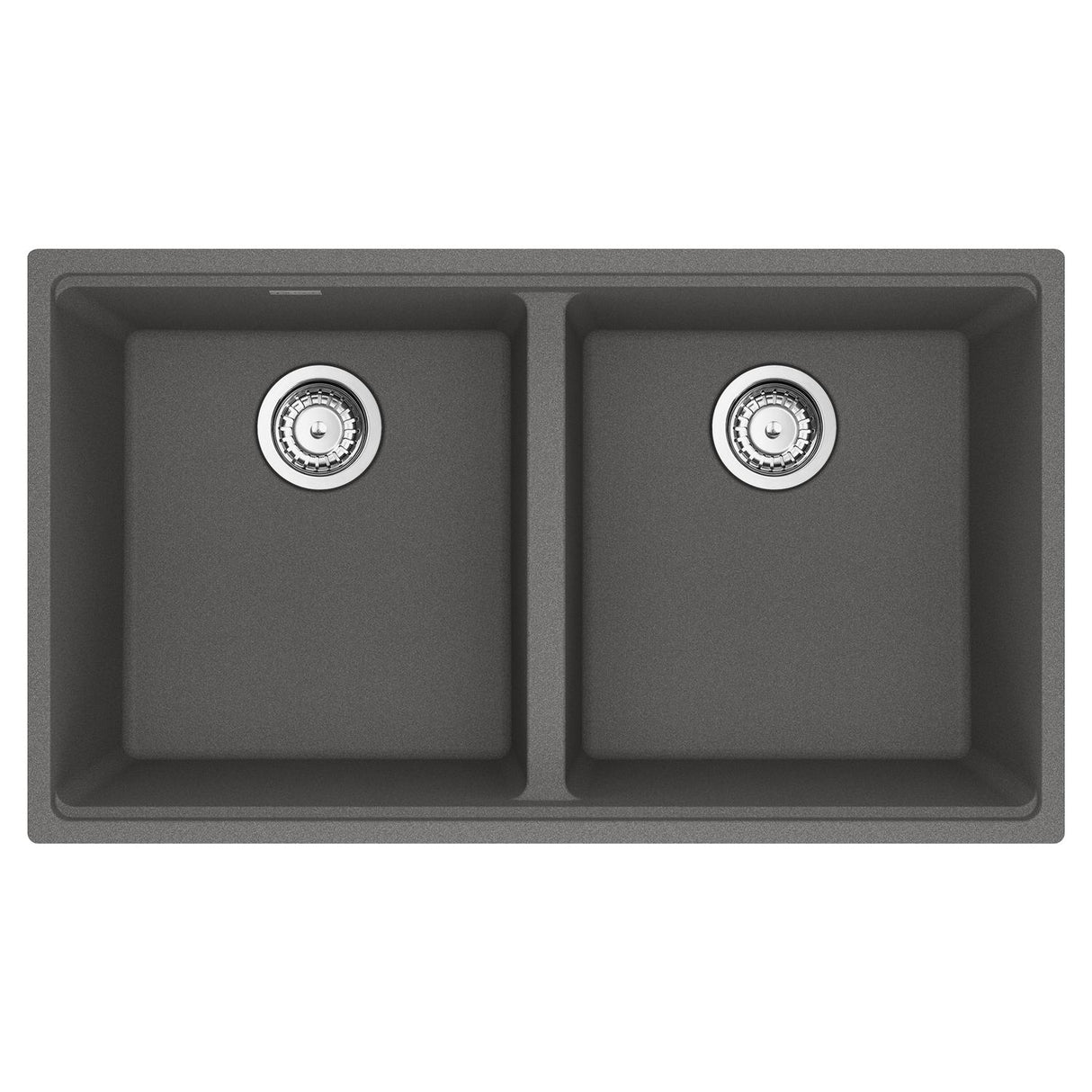 FRANKE MAG1201515-SHG-S Maris Undermount 33-in x 18.94-in Granite Double Bowl Kitchen Sink in Stone Grey In Stone Grey