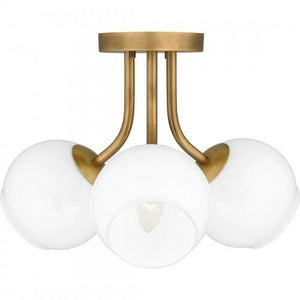 Quoizel QSF5613WS Quoizel Semi-Flush Mount Semi flush 3 lights weathered brass Semi-Flush Mount