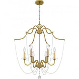 Quoizel SDY5028AB Sunday Chandelier 6 lights aged brass Chandelier