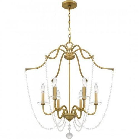 Quoizel SDY5028AB Sunday Chandelier 6 lights aged brass Chandelier