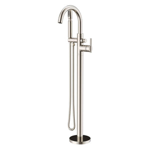 Gerber D300558BST Satin Black Contemporary Floor Mount Tub Filler Trim Kit With HANDS...