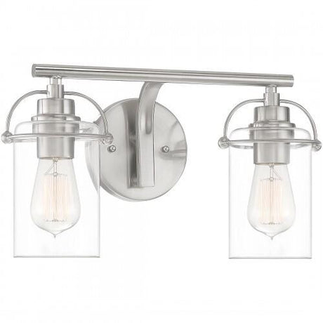 Quoizel EMR8602BN Emerson Bath 2 light brushed nickel Bath Light