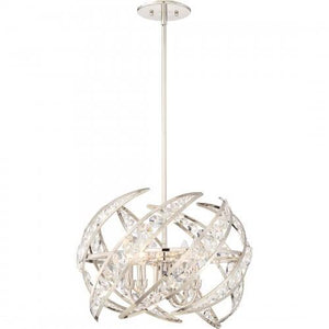 Quoizel PCCN2818PK Crescent Pendant polished nickel 4lts Pendant