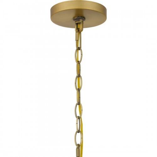 Quoizel SDY5028AB Sunday Chandelier 6 lights aged brass Chandelier