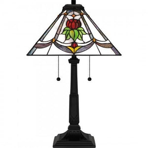 Quoizel TF16137MBK Tiffany Table lamp tiffany 2 lights matte black Table Lamp