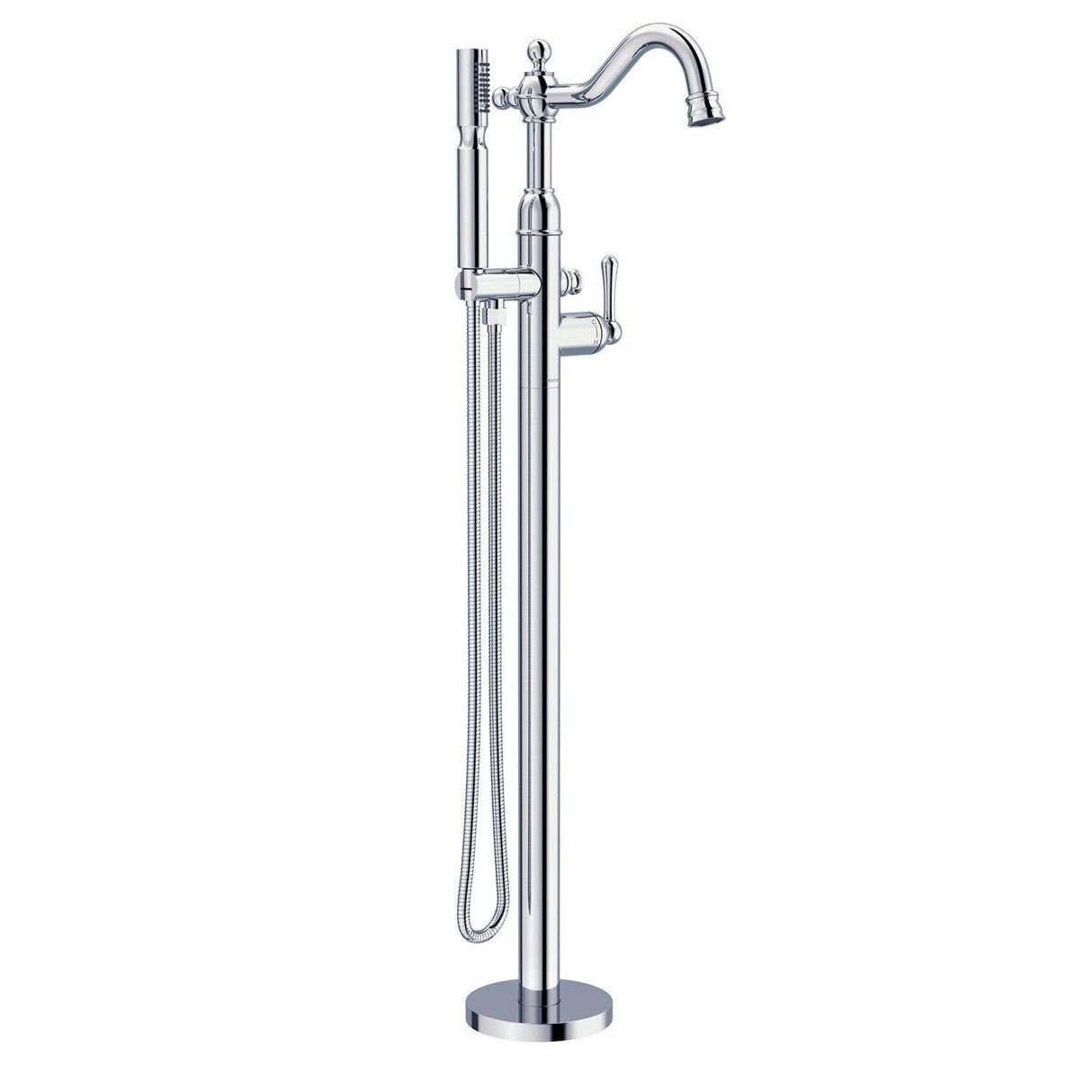 Gerber D300557T Chrome Traditional Floor Mount Tub Filler Trim Kit With Handshower